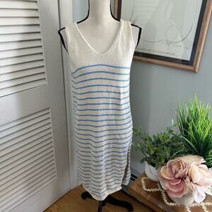 FLORIS Womens Sweater Dress Sleeveless Knee Length Lagenlook Made in Italy | M/L
